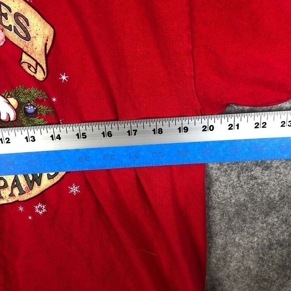 Big Dogs T Shirt Size L Large Here Come Santa Paws Christmas Short Sleeve Red - Picture 3 of 9